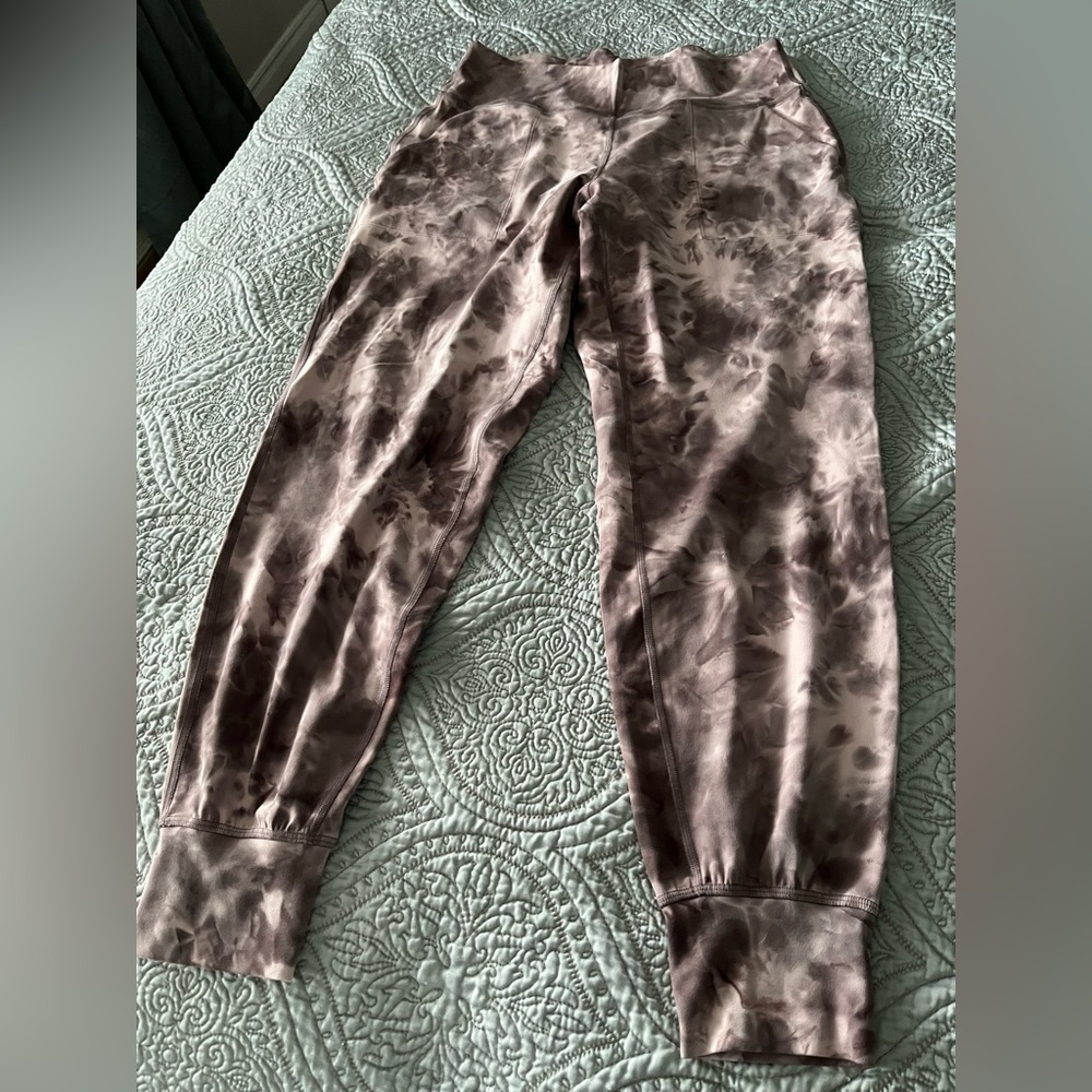 Women's Tie-Dye Jogger Pants - Brown/Gray